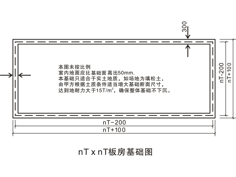 K型活动板房地基平面图